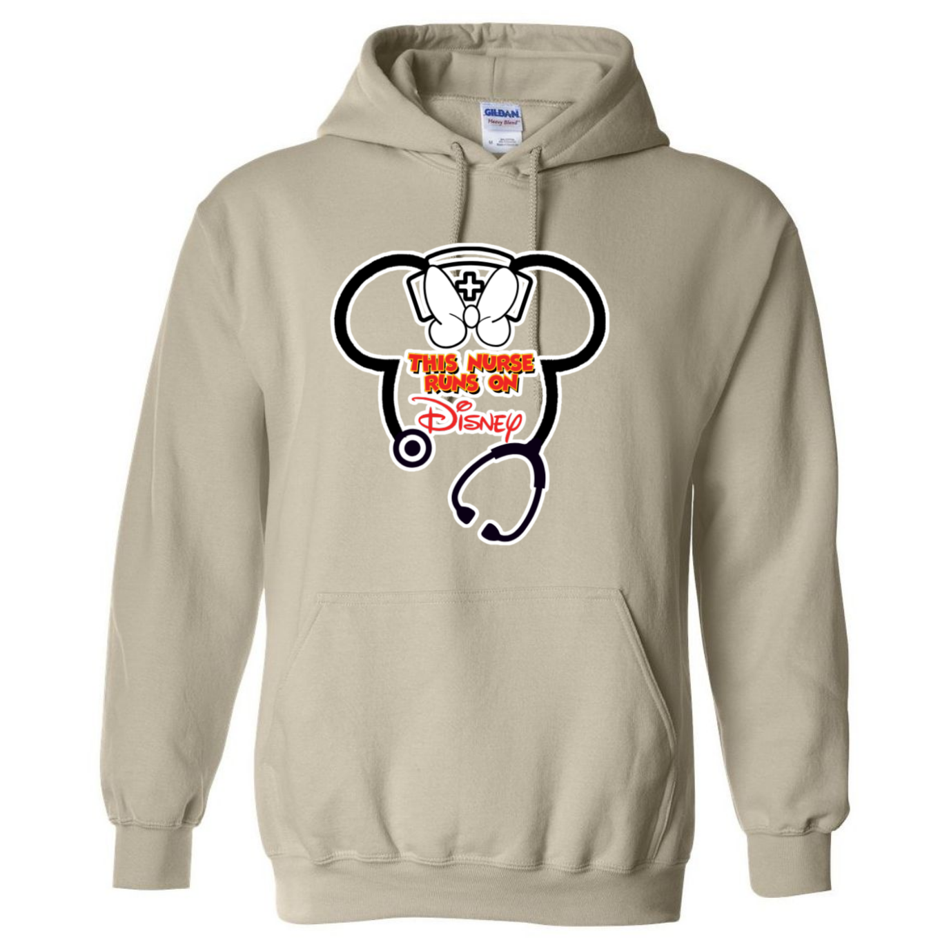 Nurse Runs on Disney Hooded Sweatshirt