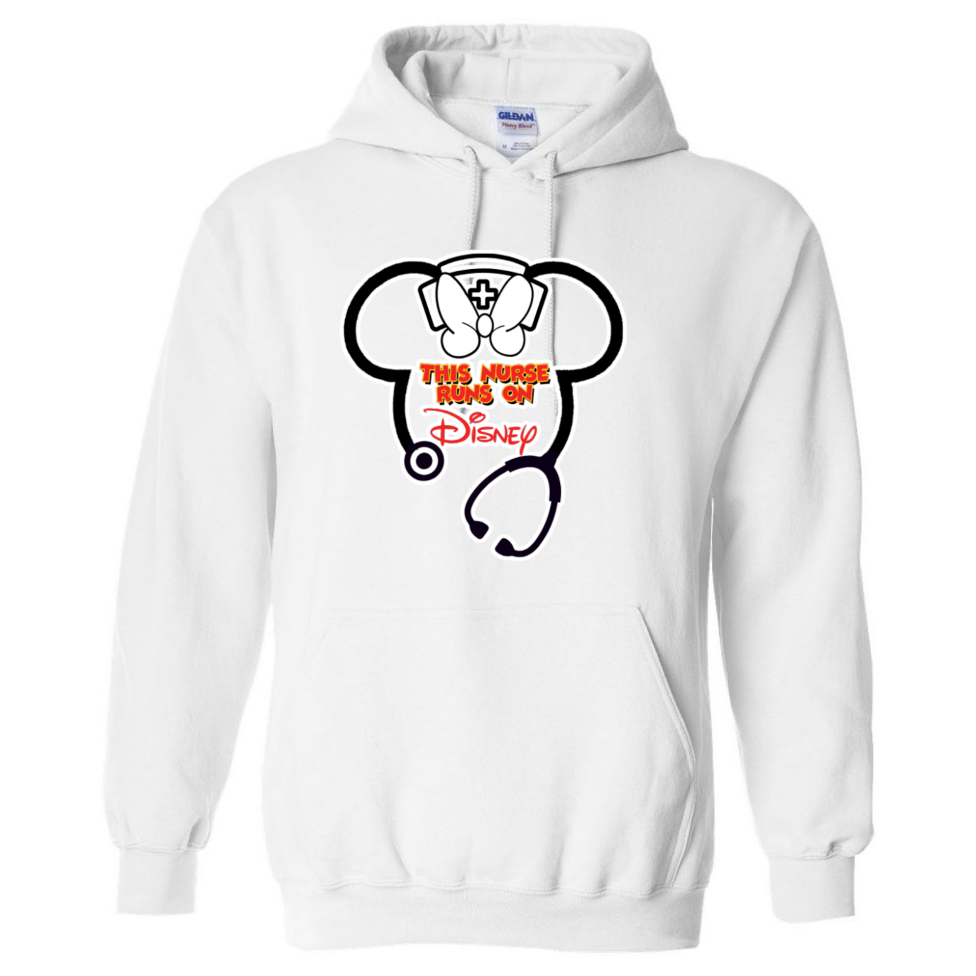 Nurse Runs on Disney Hooded Sweatshirt