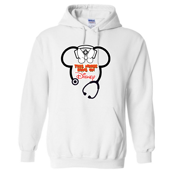 Nurse Runs on Disney Hooded Sweatshirt