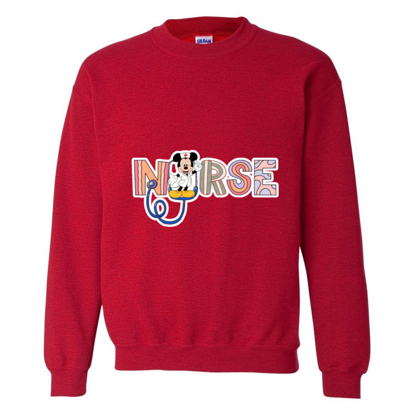 NURSE w/ Mickey Crewneck Sweatshirt