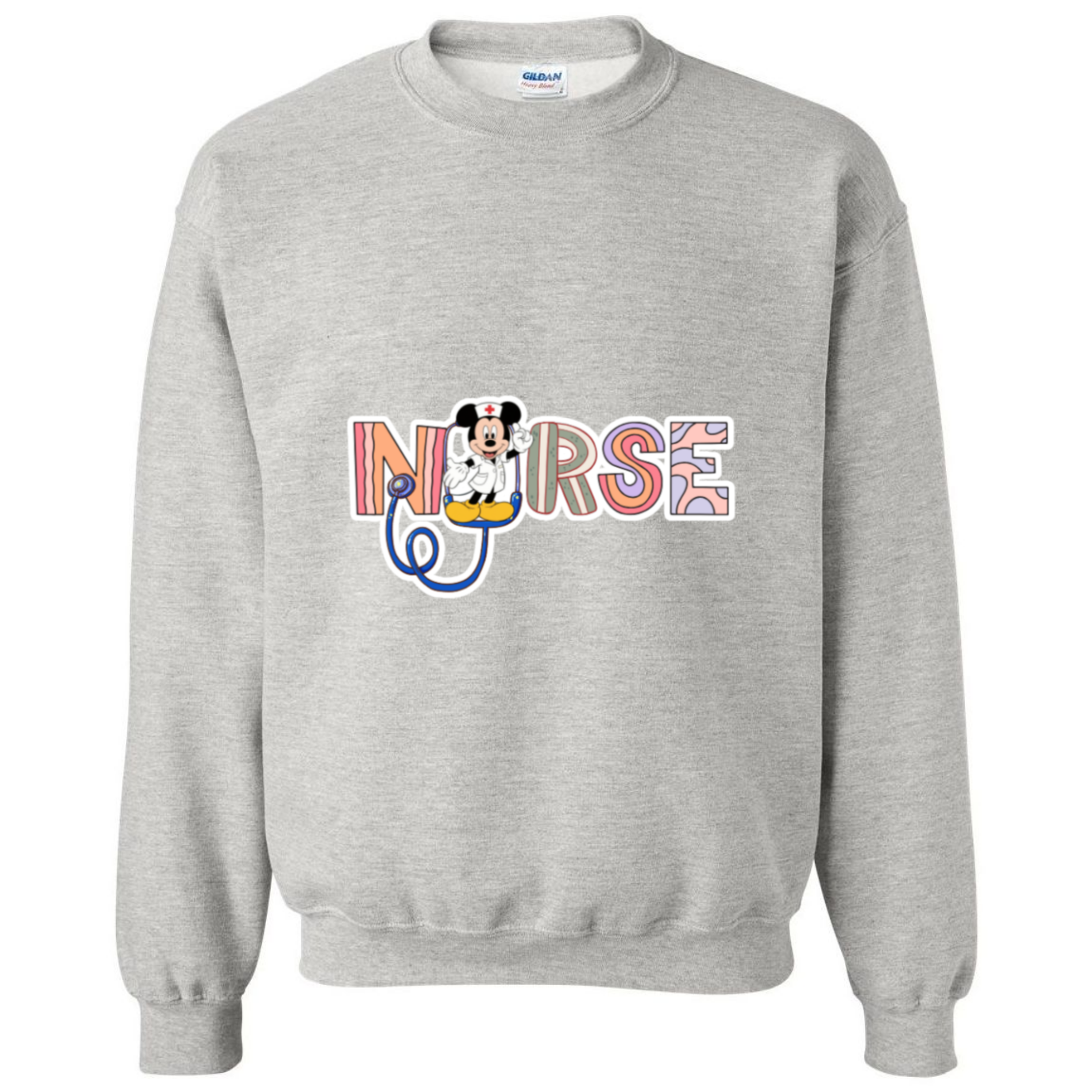 NURSE w/ Mickey Crewneck Sweatshirt