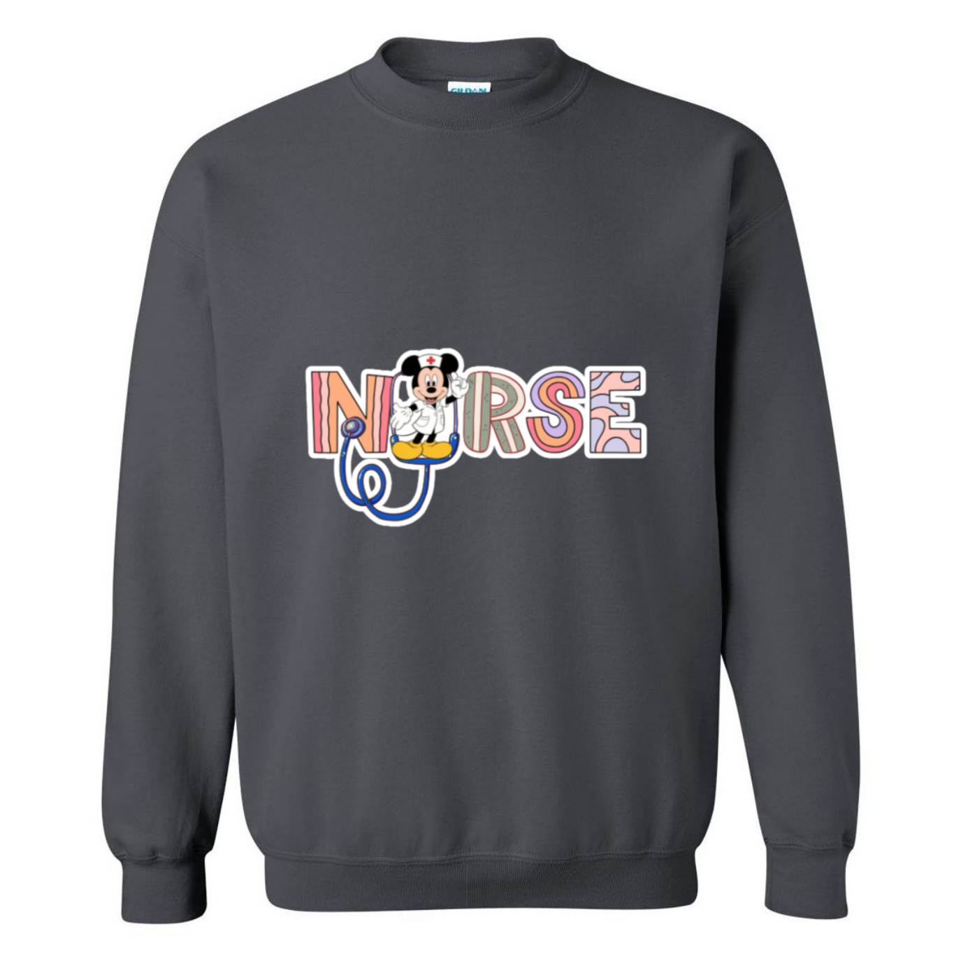 NURSE w/ Mickey Crewneck Sweatshirt