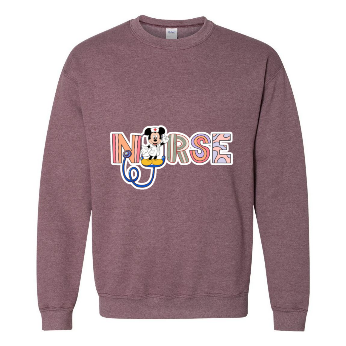 NURSE w/ Mickey Crewneck Sweatshirt