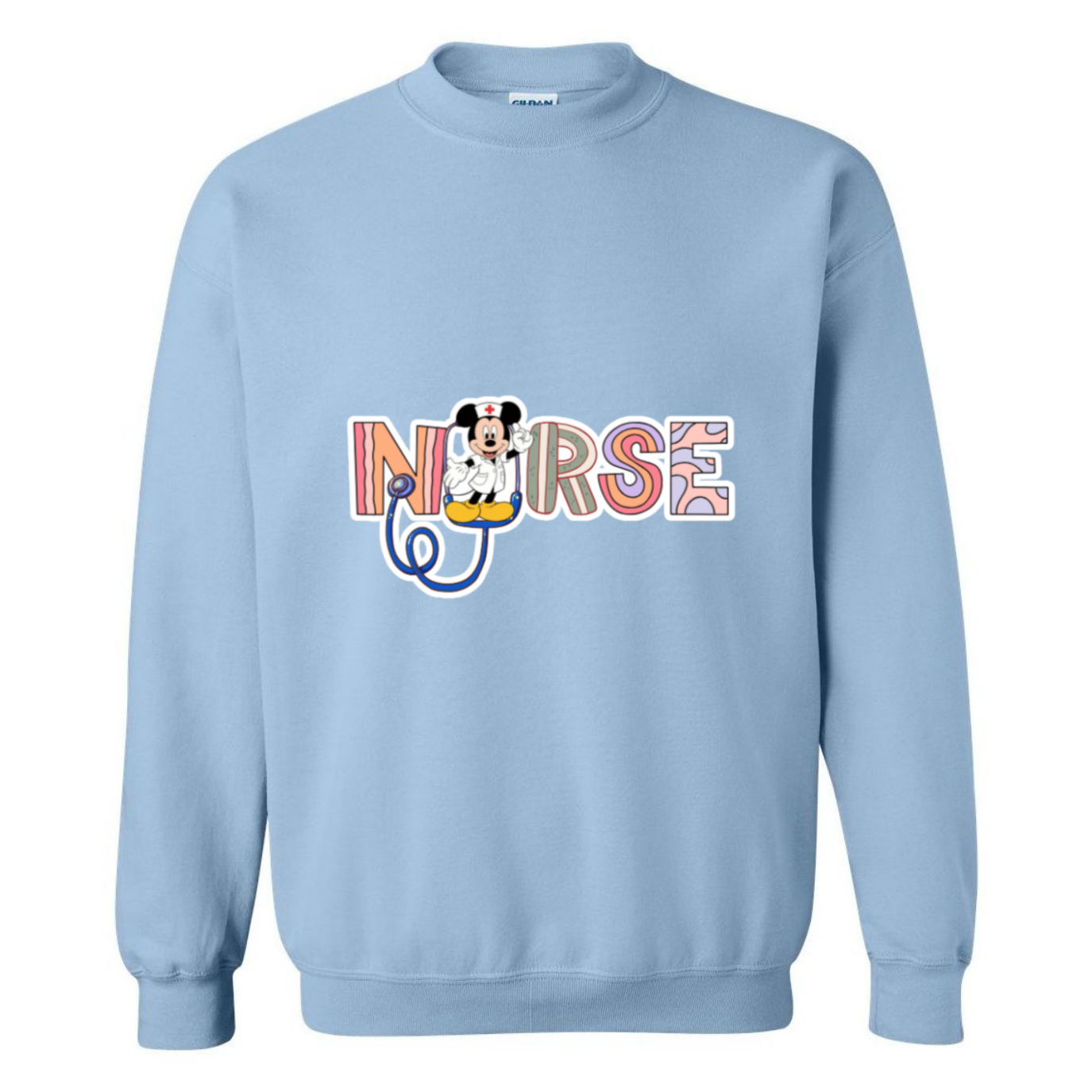 NURSE w/ Mickey Crewneck Sweatshirt