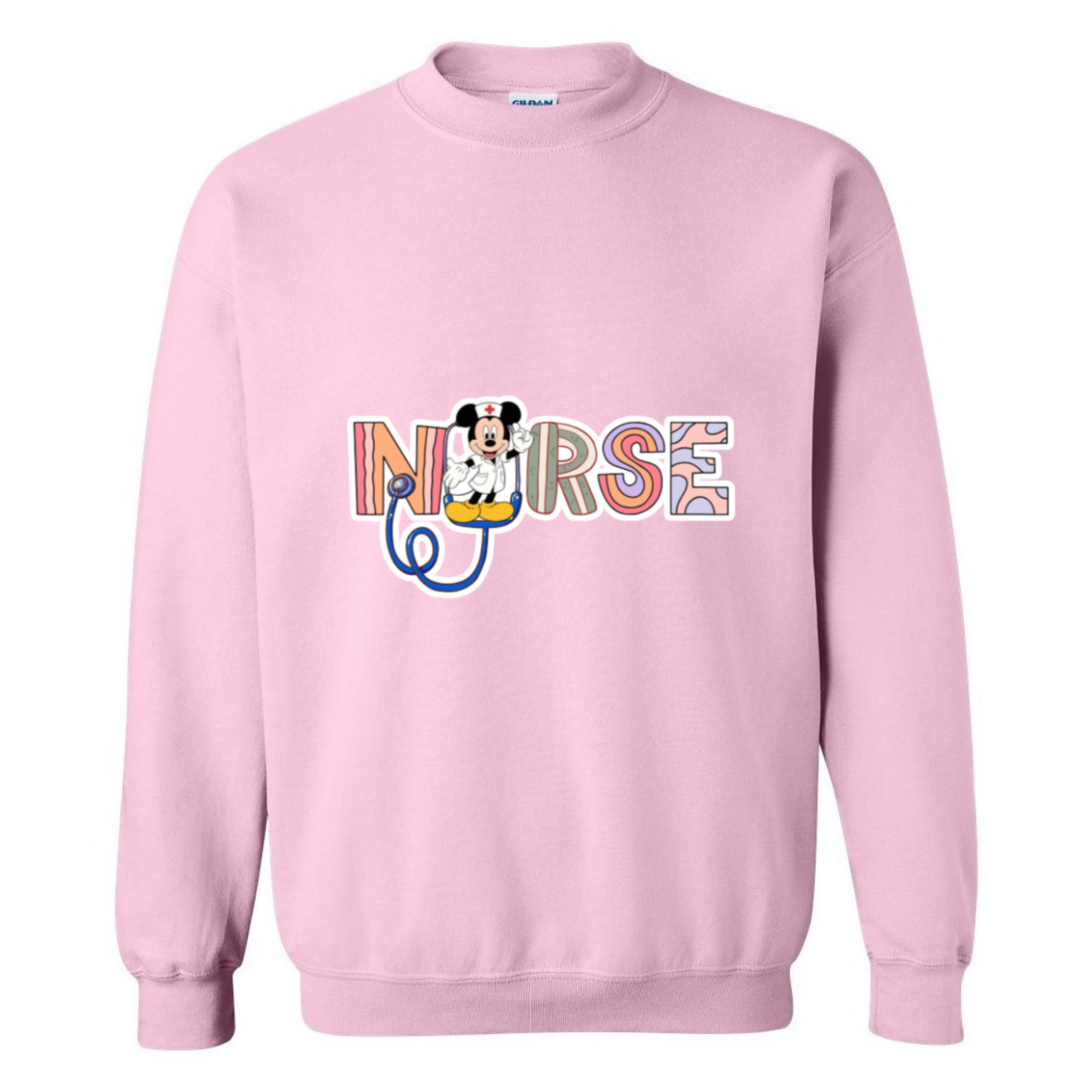 NURSE w/ Mickey Crewneck Sweatshirt