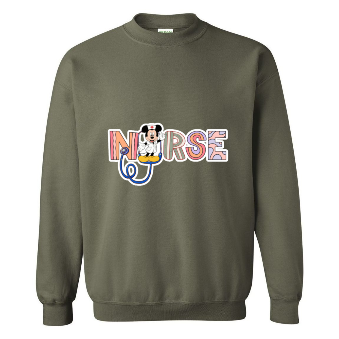 NURSE w/ Mickey Crewneck Sweatshirt