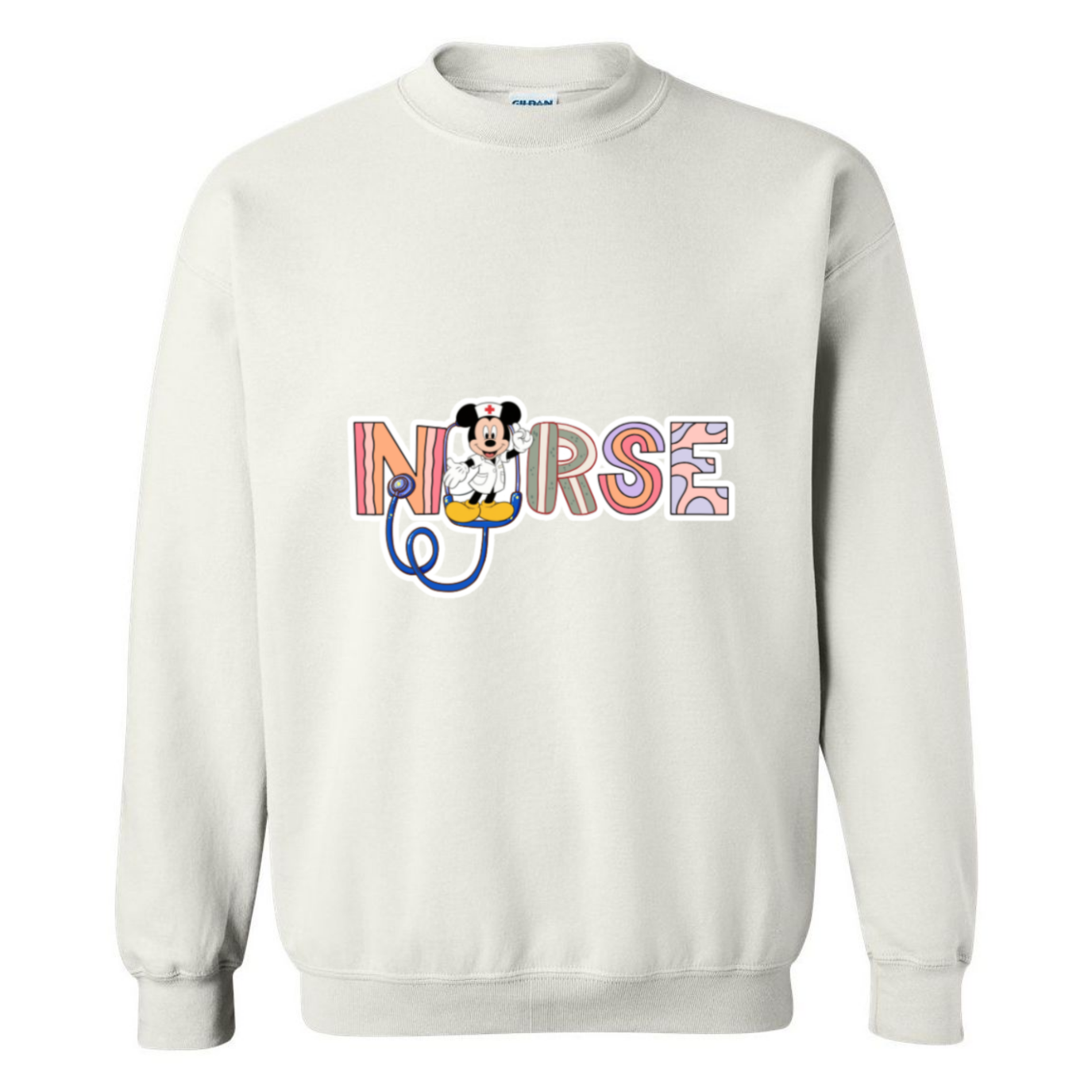 NURSE w/ Mickey Crewneck Sweatshirt