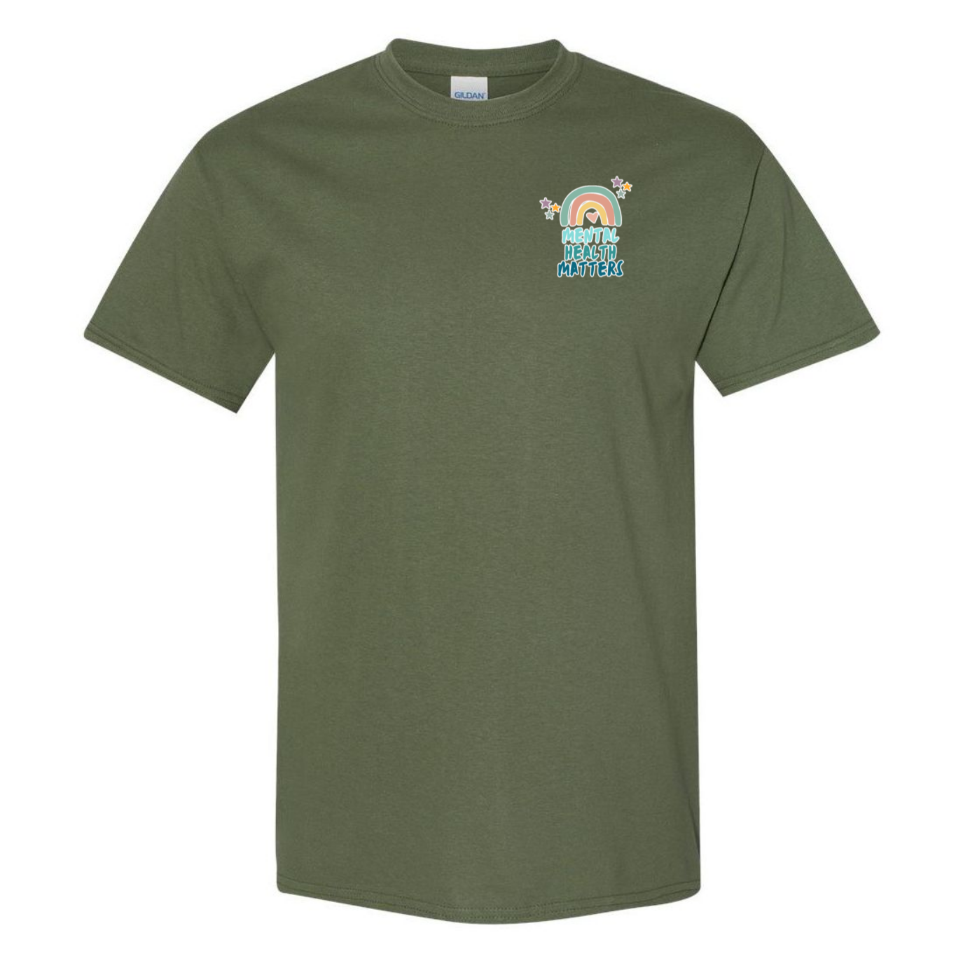 Mental Health Matters Left Chest Design T-Shirt