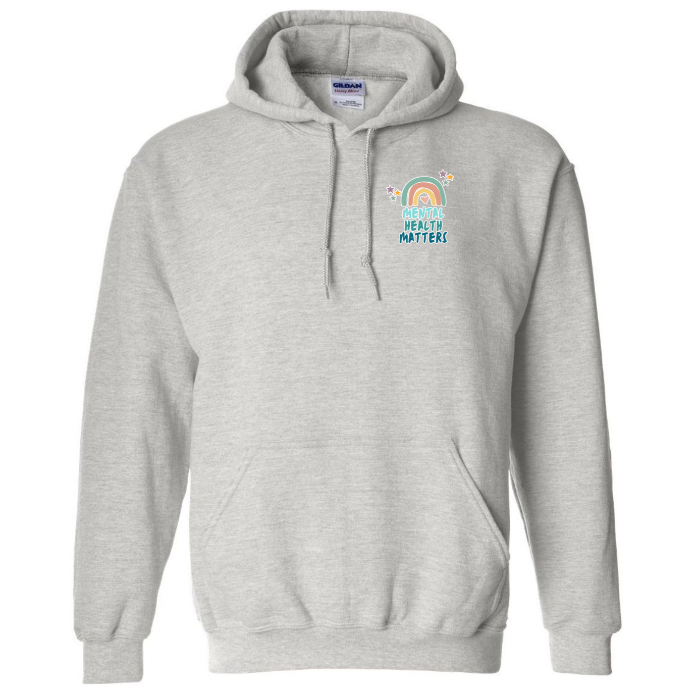 Mental Health Matters Left Chest Design Hooded Sweatshirt