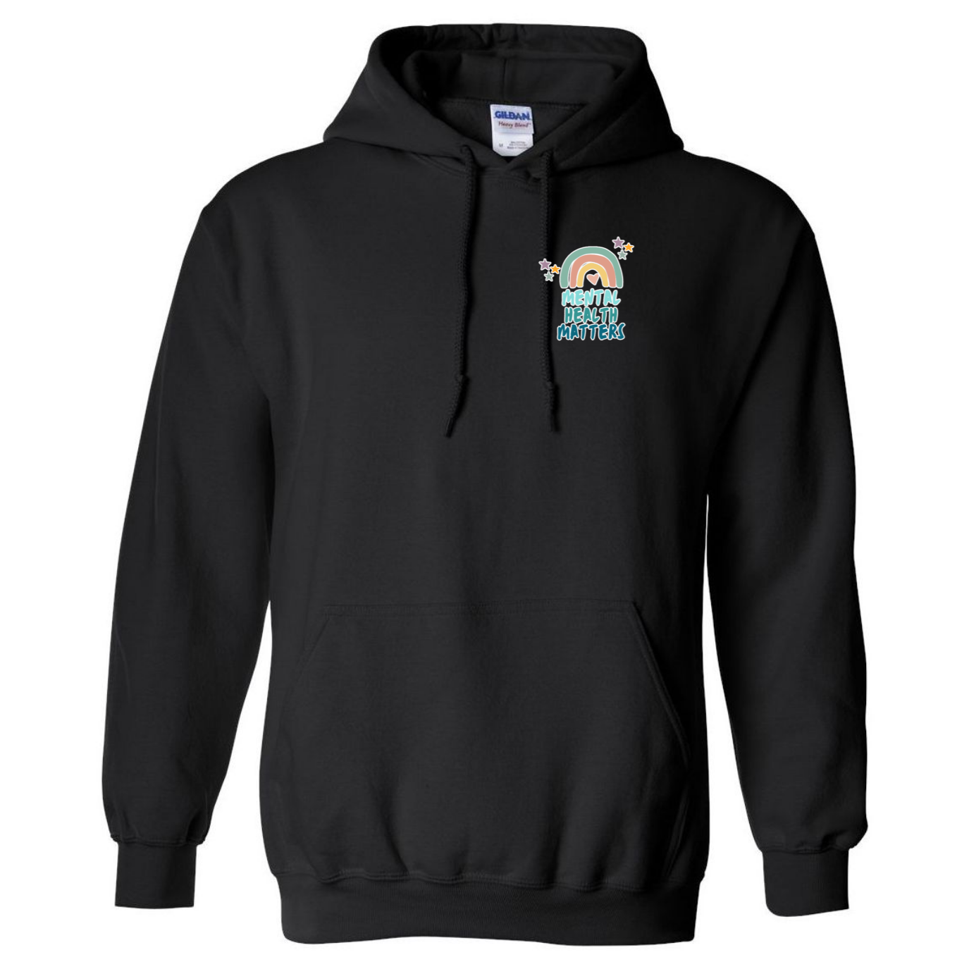 Mental Health Matters Left Chest Design Hooded Sweatshirt