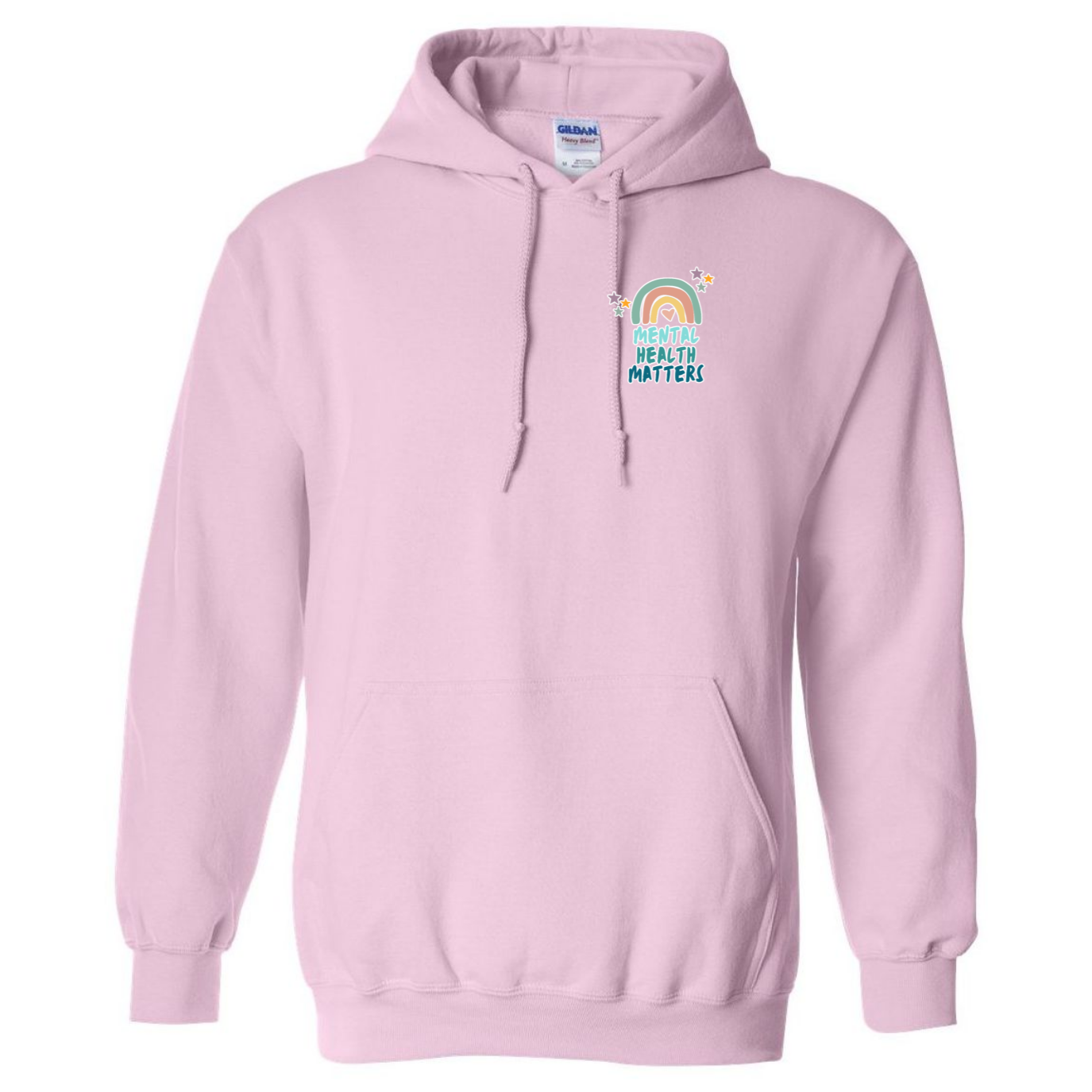 Mental Health Matters Left Chest Design Hooded Sweatshirt