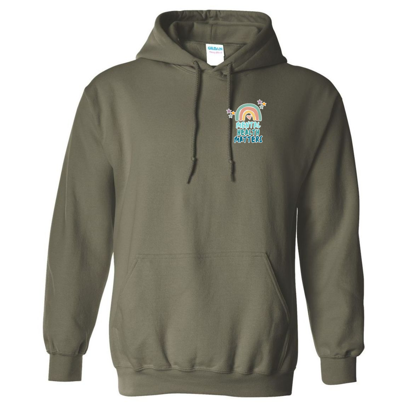 Mental Health Matters Left Chest Design Hooded Sweatshirt