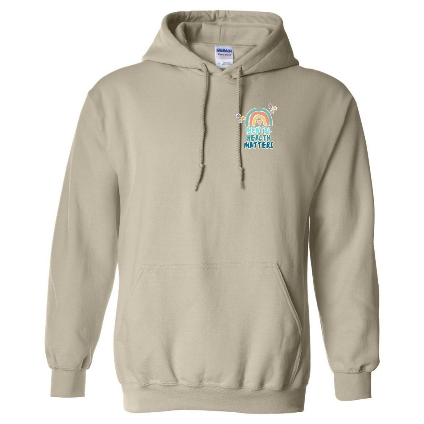 Mental Health Matters Left Chest Design Hooded Sweatshirt