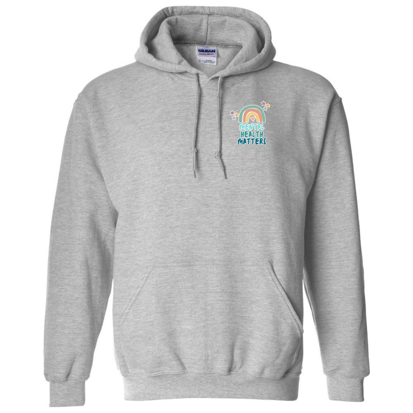 Mental Health Matters Left Chest Design Hooded Sweatshirt
