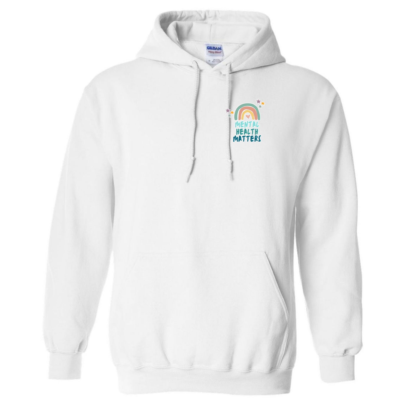 Mental Health Matters Left Chest Design Hooded Sweatshirt