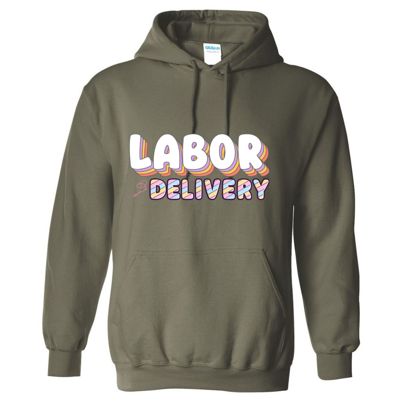 Colorful Labor & Delivery Hooded Sweatshirt