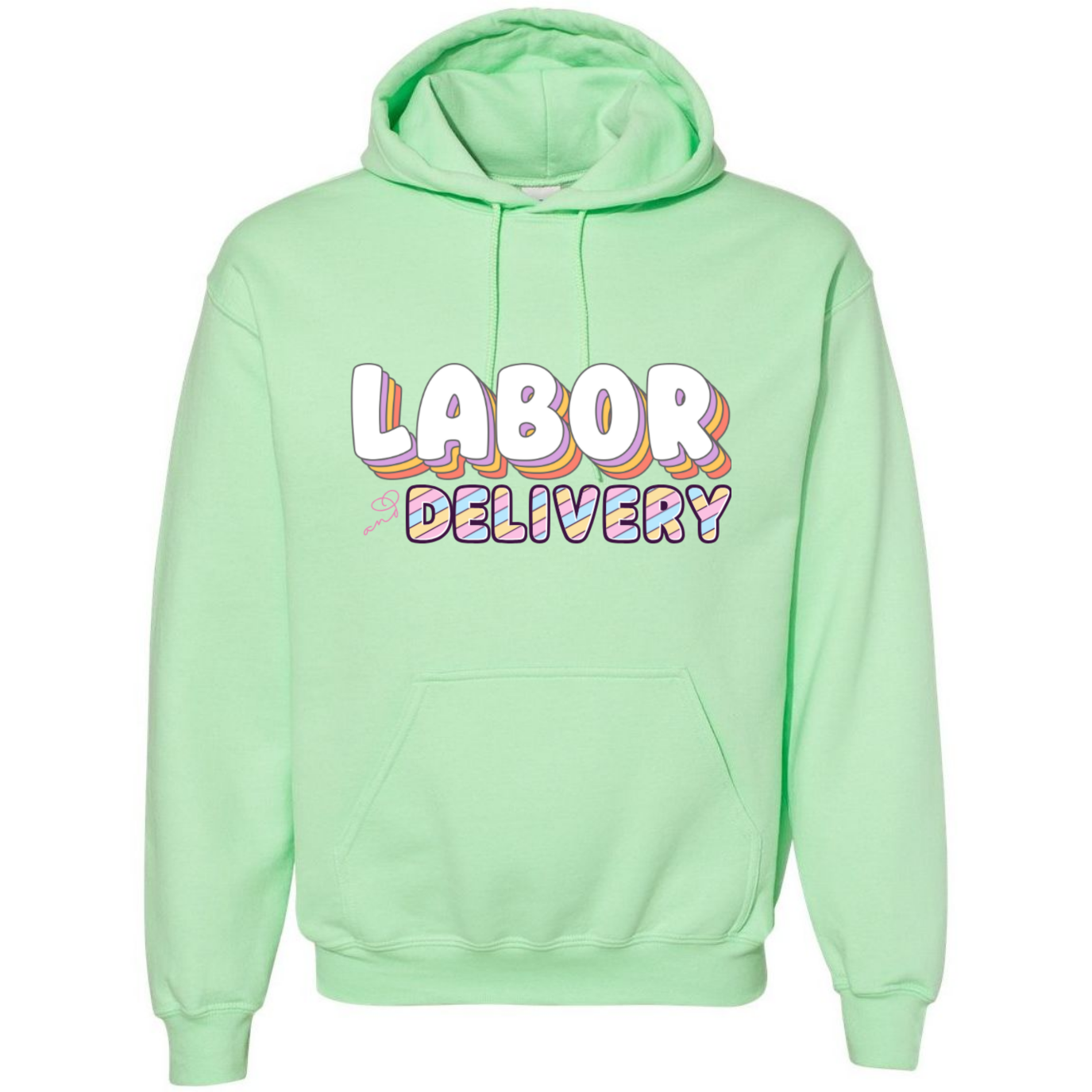 Colorful Labor & Delivery Hooded Sweatshirt
