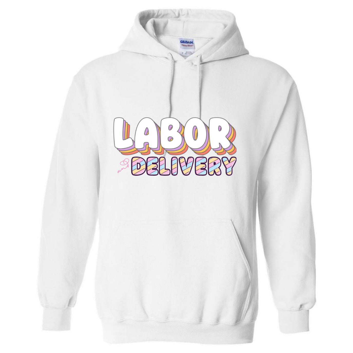 Colorful Labor & Delivery Hooded Sweatshirt
