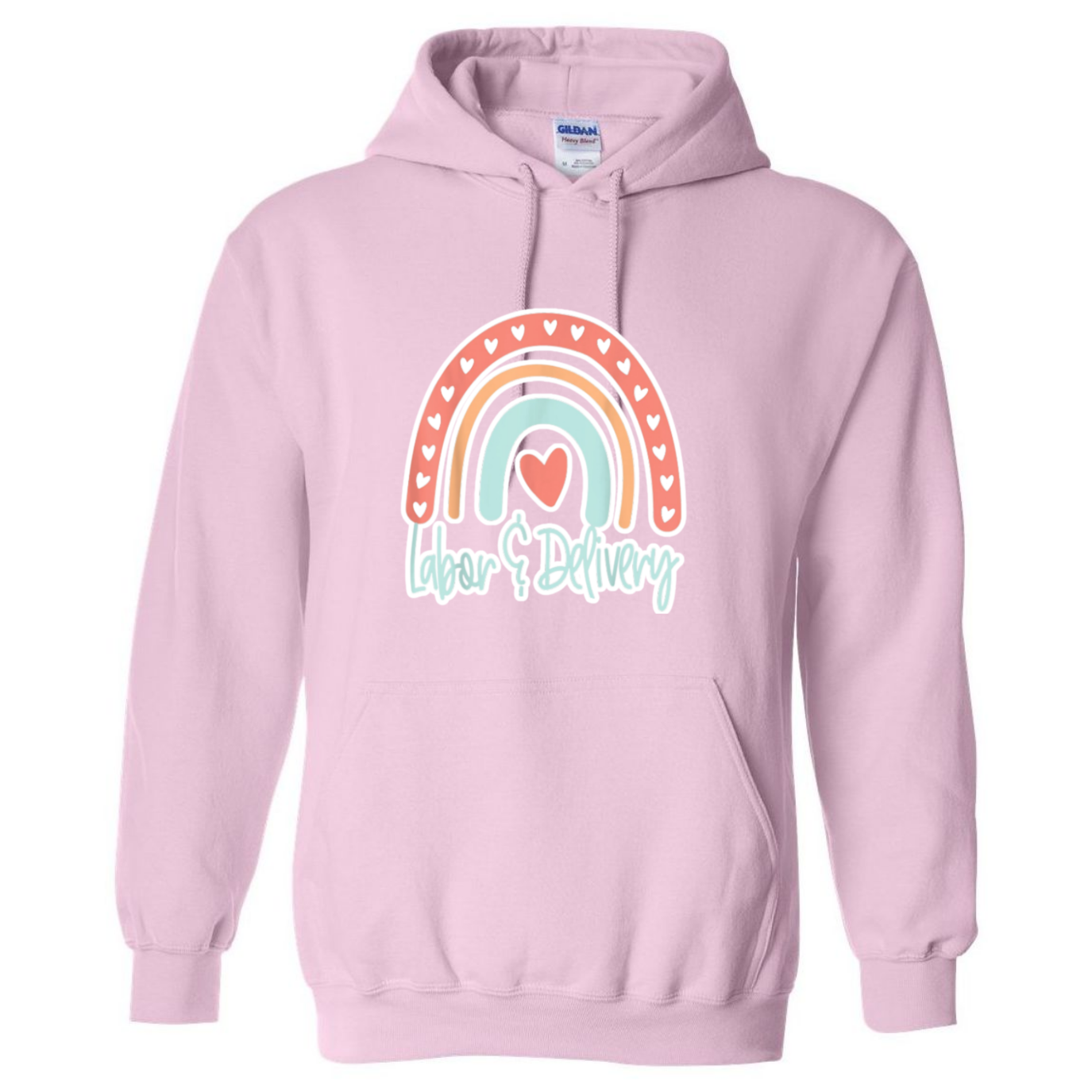 Labor & Delivery Rainbow Design Hooded Sweatshirt