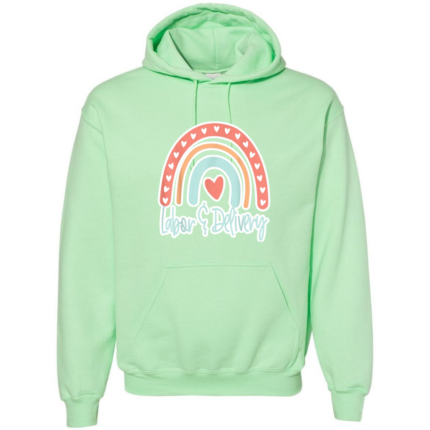 Labor & Delivery Rainbow Design Hooded Sweatshirt