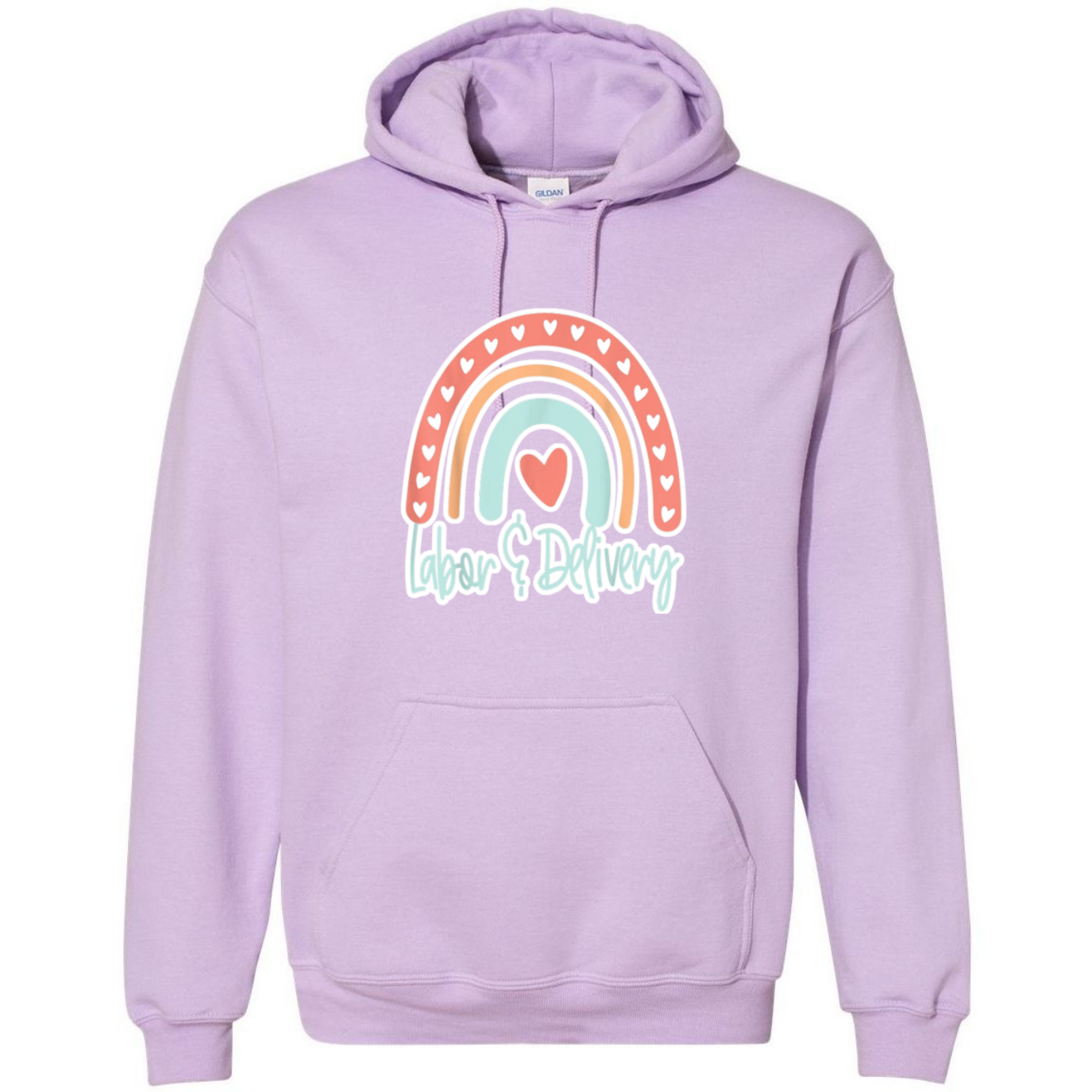Labor & Delivery Rainbow Design Hooded Sweatshirt