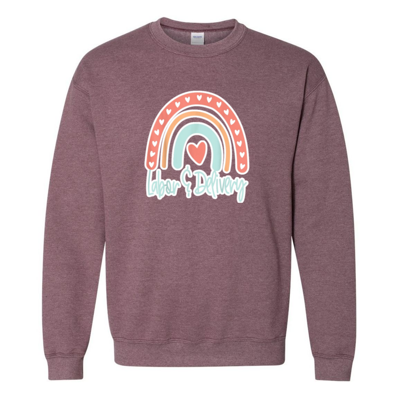 Labor & Delivery Rainbow Design Crewneck Sweatshirt