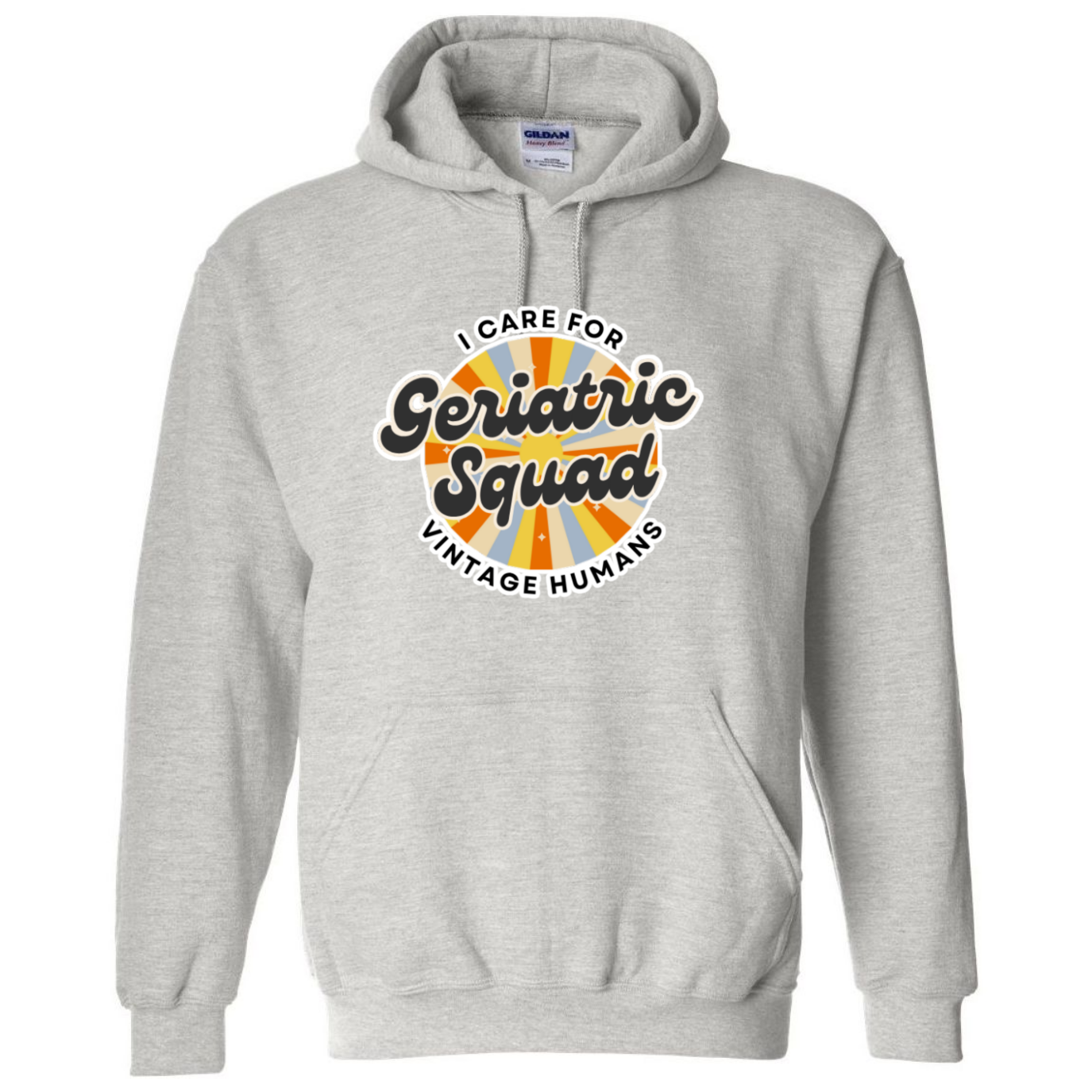 I Care For Vintage Humans Hooded Sweatshirt