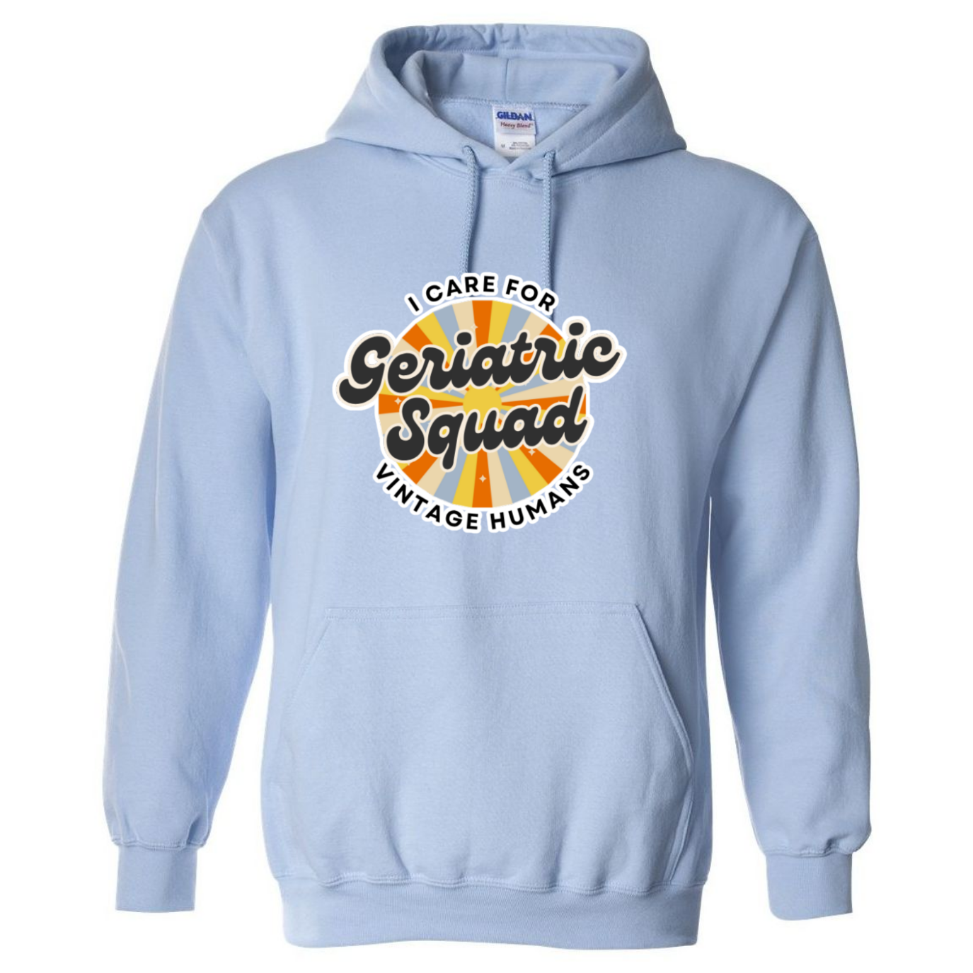 I Care For Vintage Humans Hooded Sweatshirt