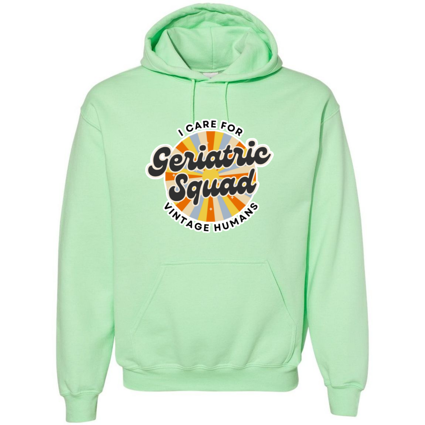 I Care For Vintage Humans Hooded Sweatshirt