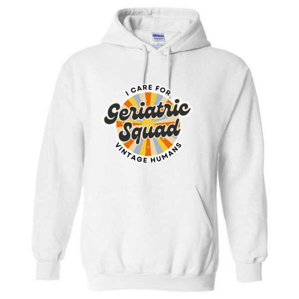 I Care For Vintage Humans Hooded Sweatshirt