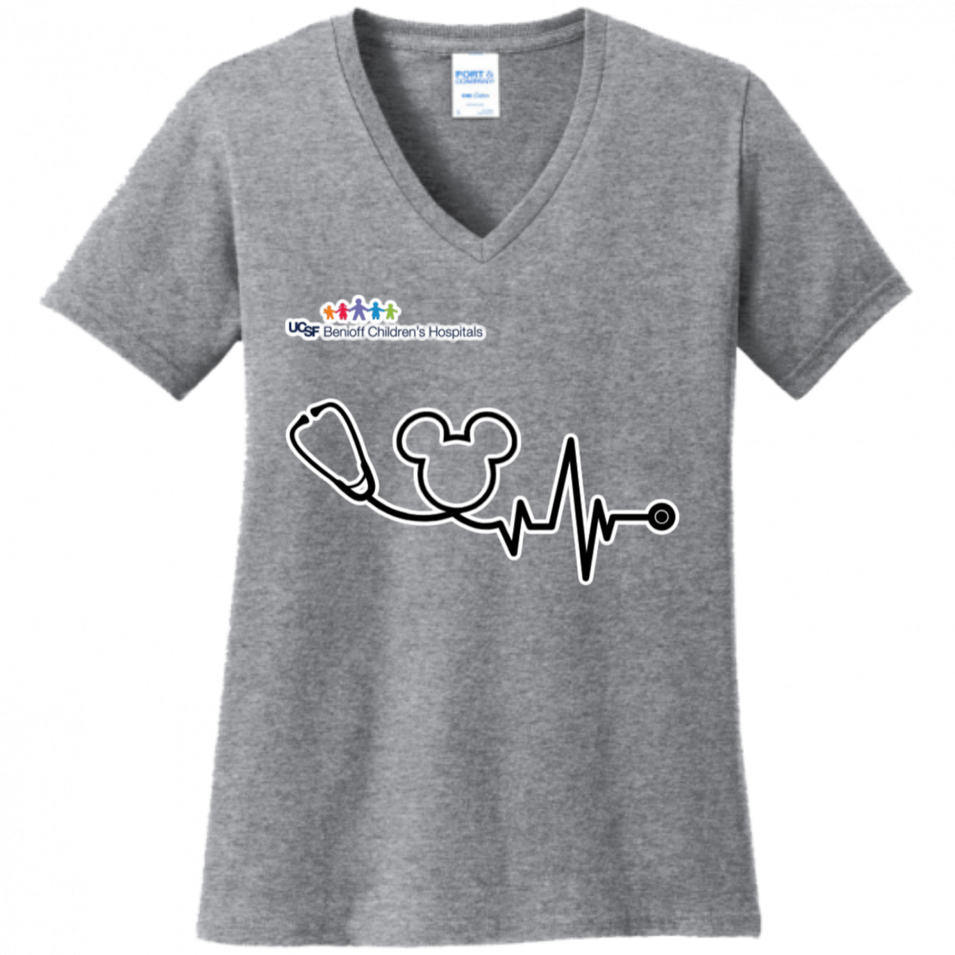 UCSF Disney Logo Stethoscope Women's Shirt
