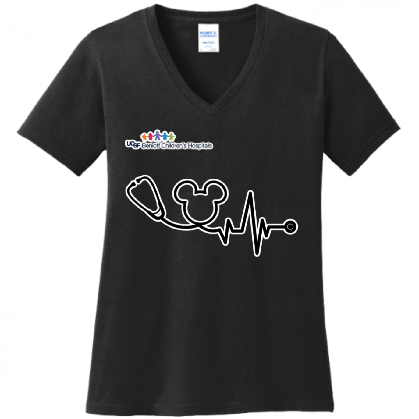 UCSF Disney Logo Stethoscope Women's Shirt