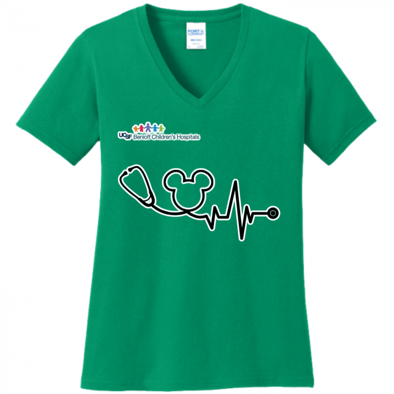 UCSF Disney Logo Stethoscope Women's Shirt