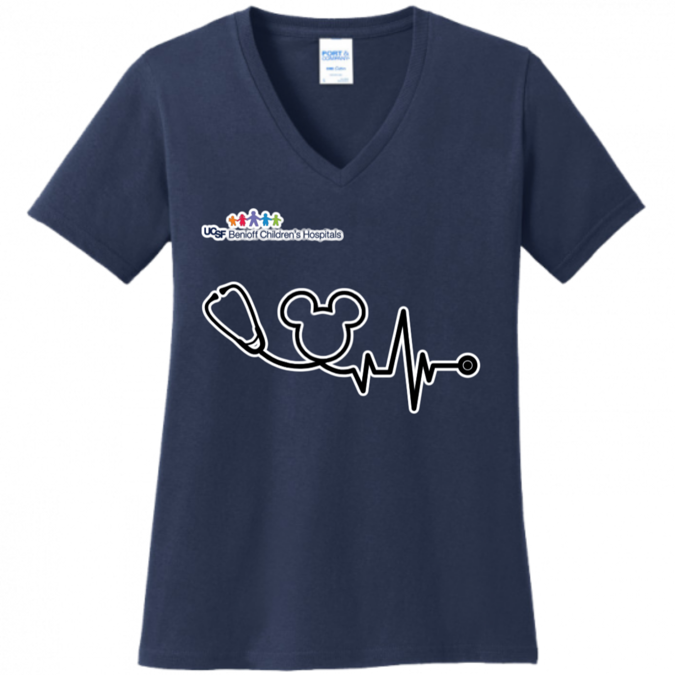 UCSF Disney Logo Stethoscope Women's Shirt