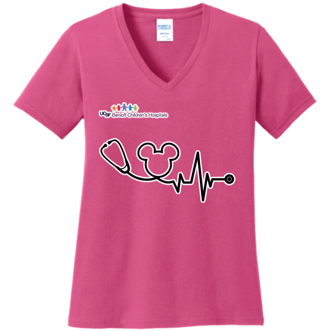 UCSF Disney Logo Stethoscope Women's Shirt