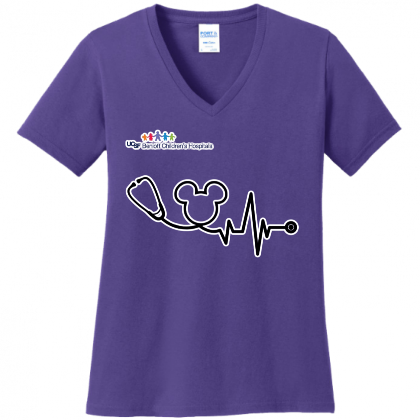 UCSF Disney Logo Stethoscope Women's Shirt