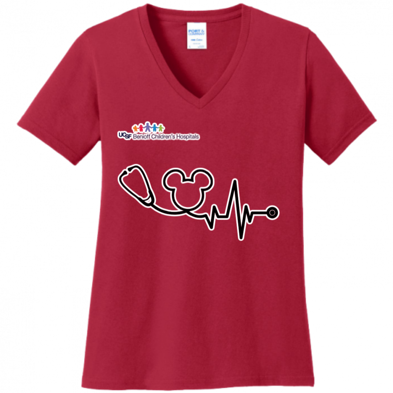 UCSF Disney Logo Stethoscope Women's Shirt