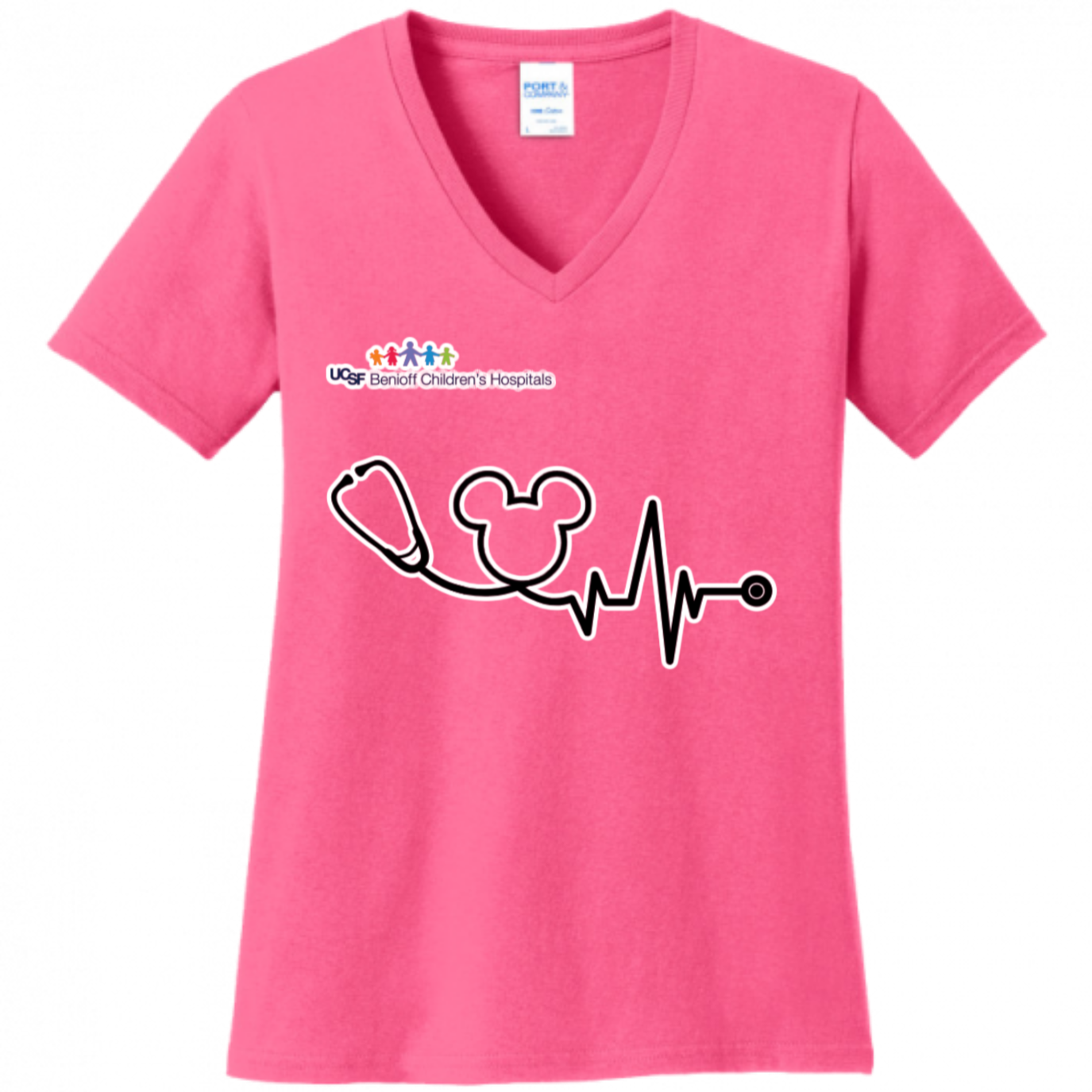 UCSF Disney Logo Stethoscope Women's Shirt