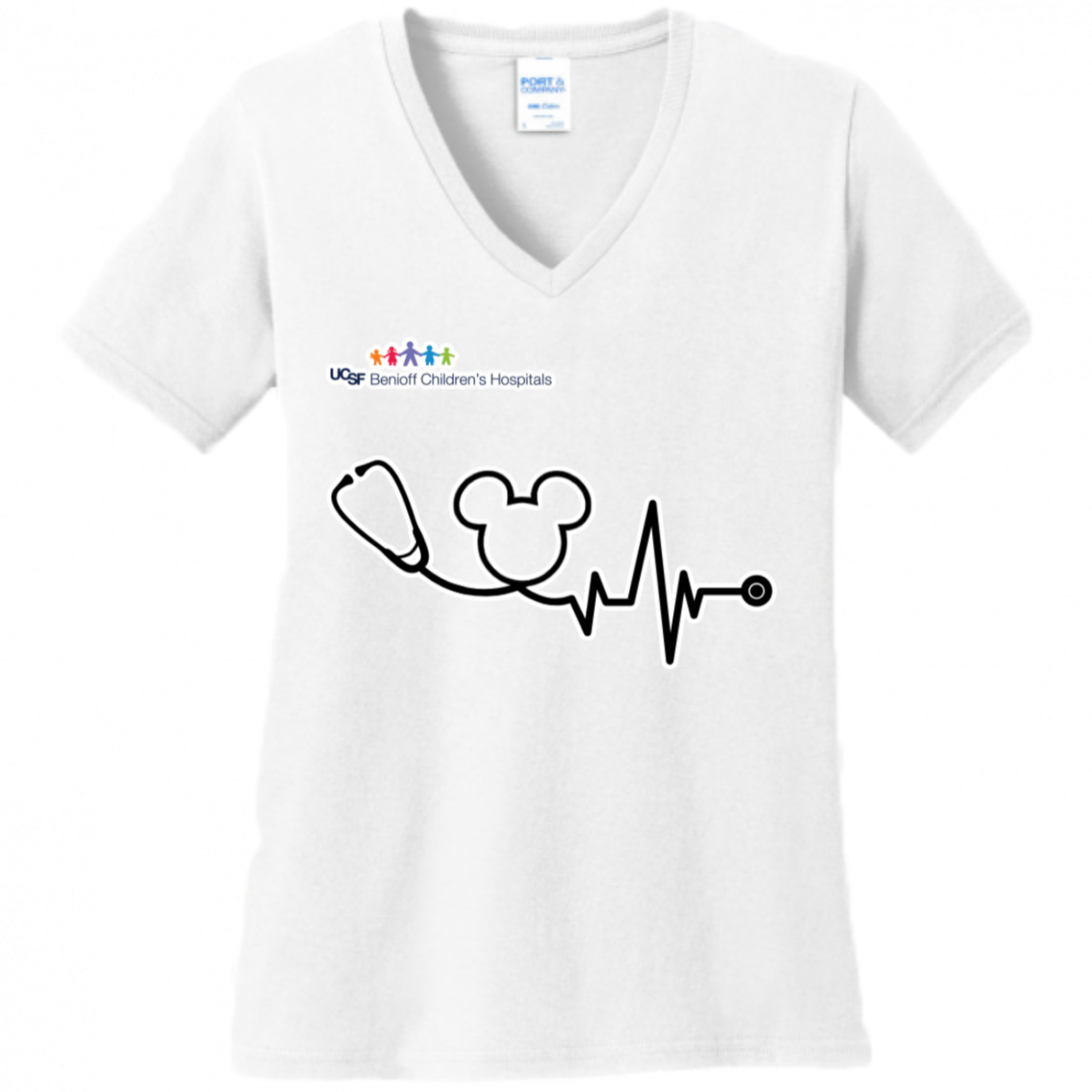 UCSF Disney Logo Stethoscope Women's Shirt