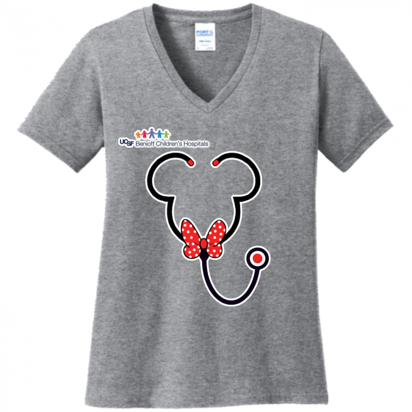 UCSF Minnie Mouse Stethoscope Women's Shirt