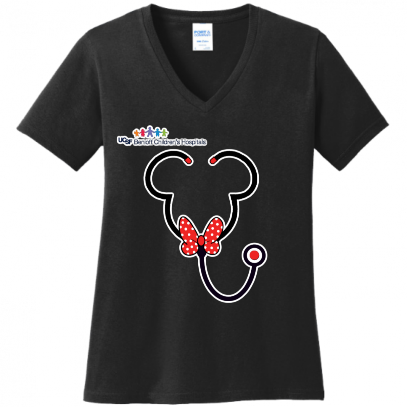 UCSF Minnie Mouse Stethoscope Women's Shirt
