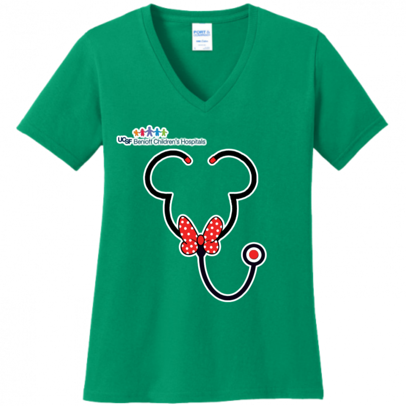 UCSF Minnie Mouse Stethoscope Women's Shirt