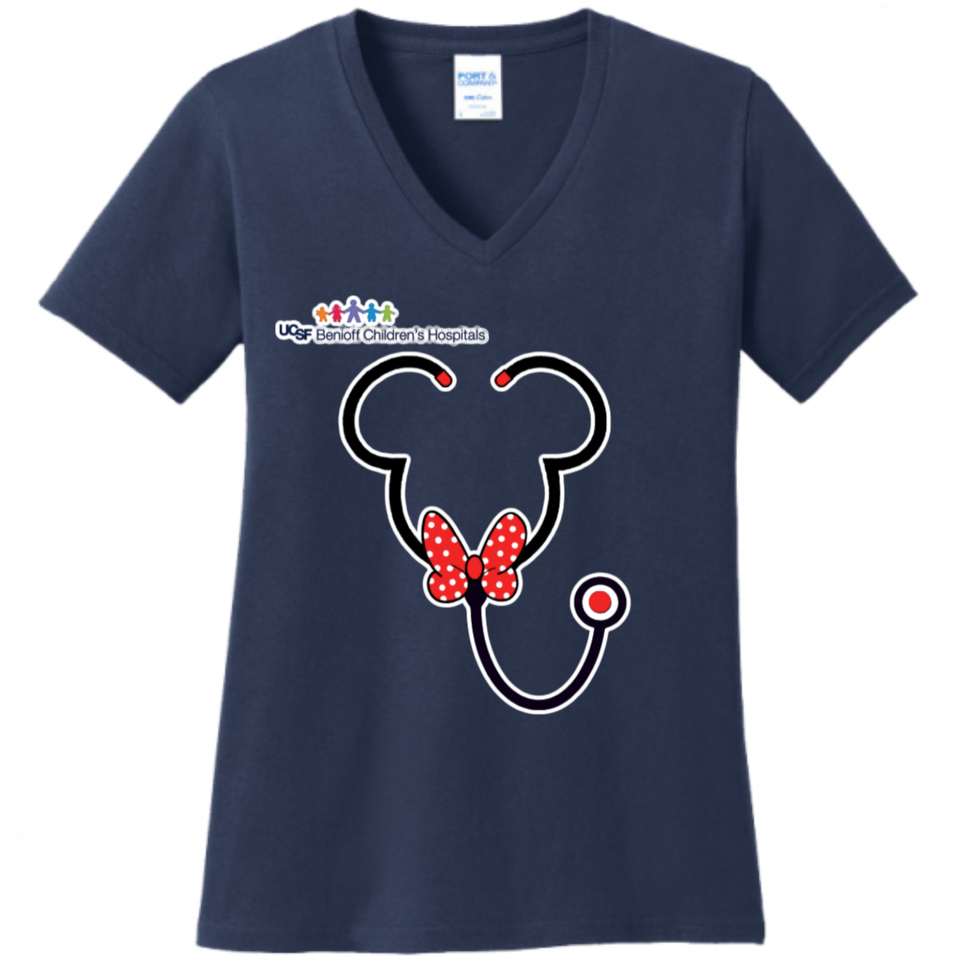 UCSF Minnie Mouse Stethoscope Women's Shirt