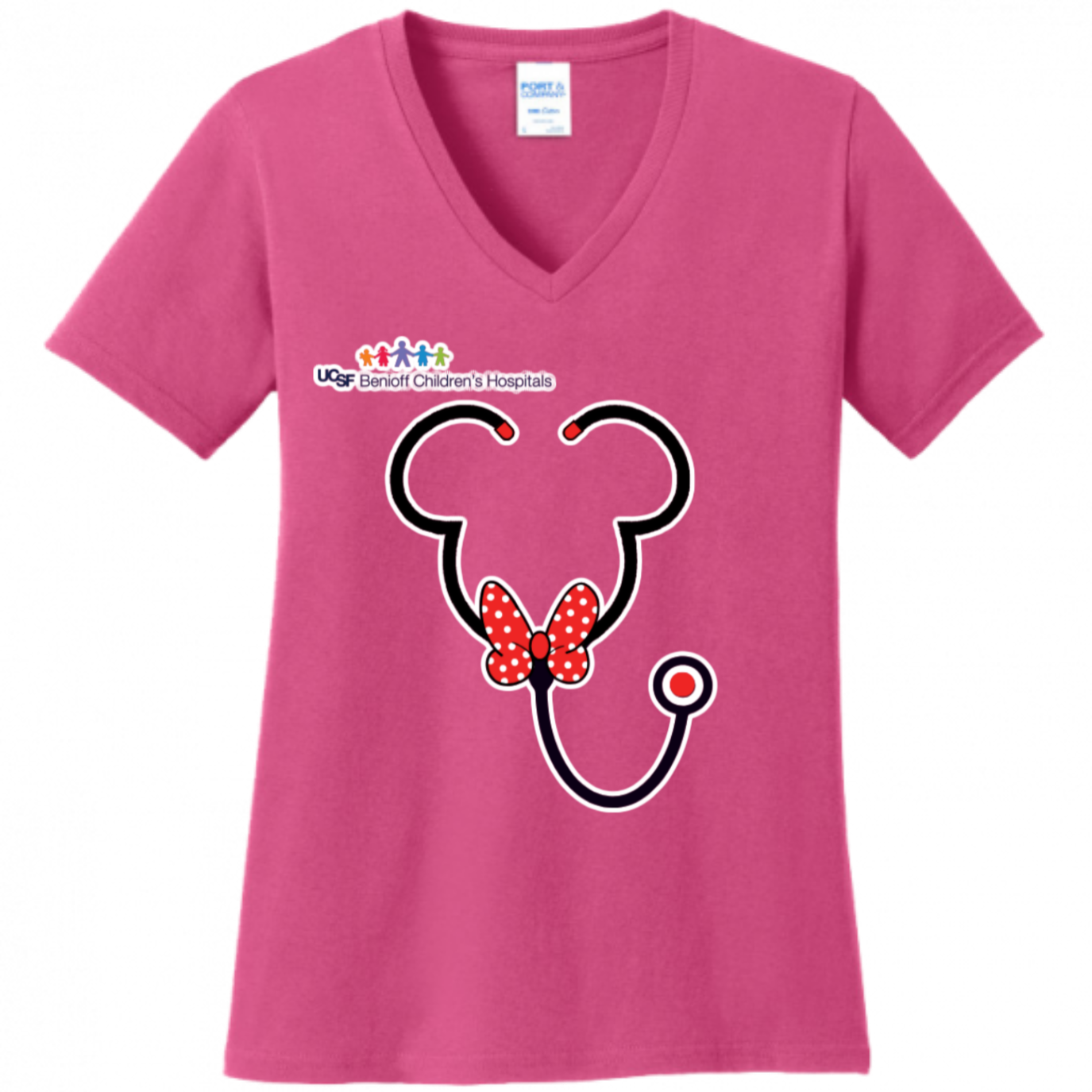 UCSF Minnie Mouse Stethoscope Women's Shirt