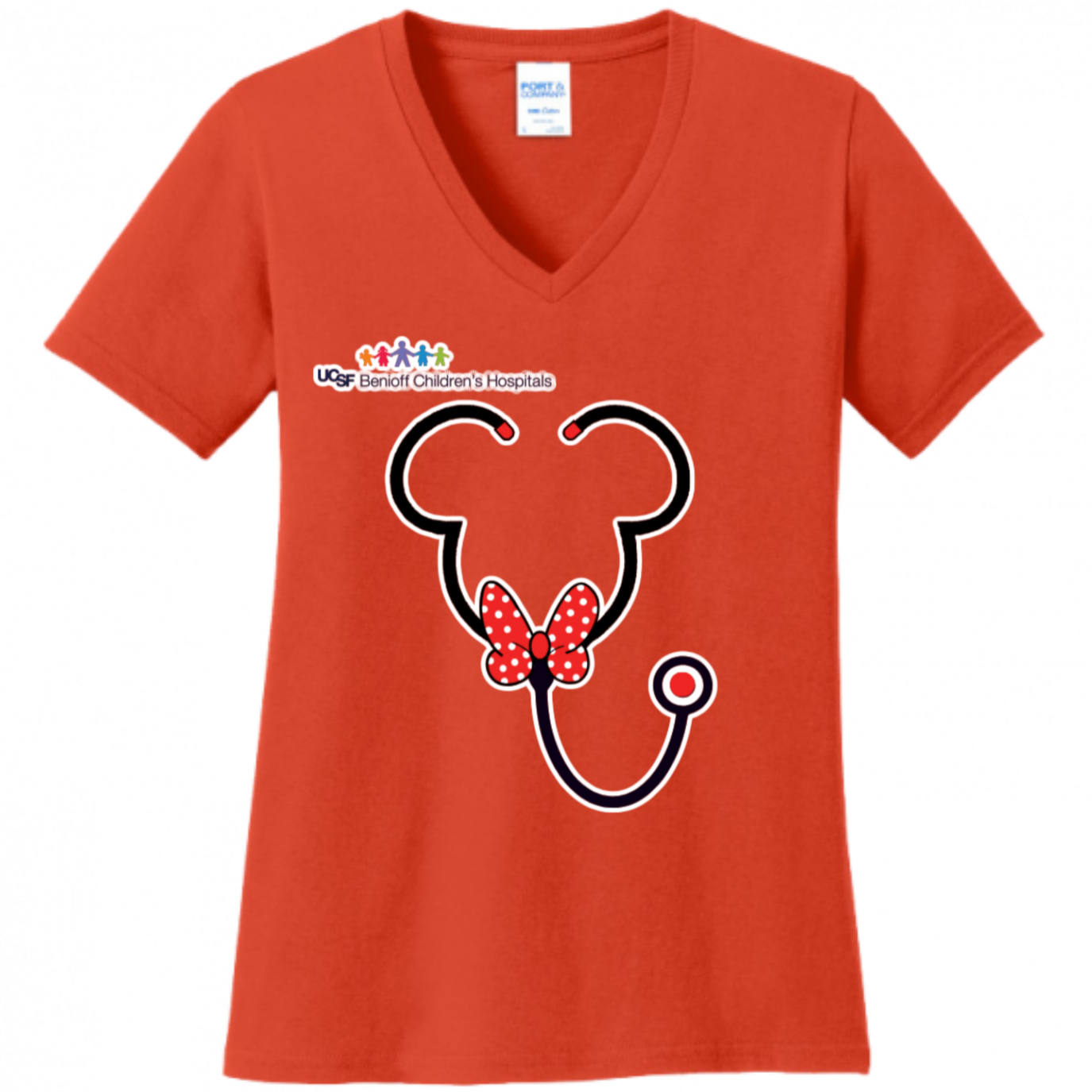 UCSF Minnie Mouse Stethoscope Women's Shirt