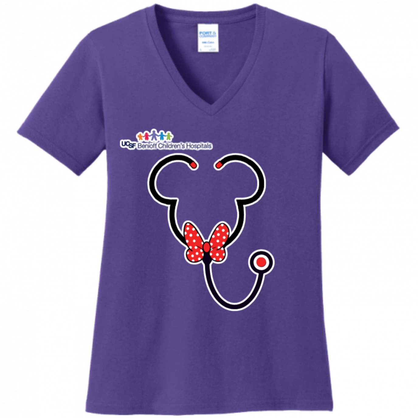 UCSF Minnie Mouse Stethoscope Women's Shirt