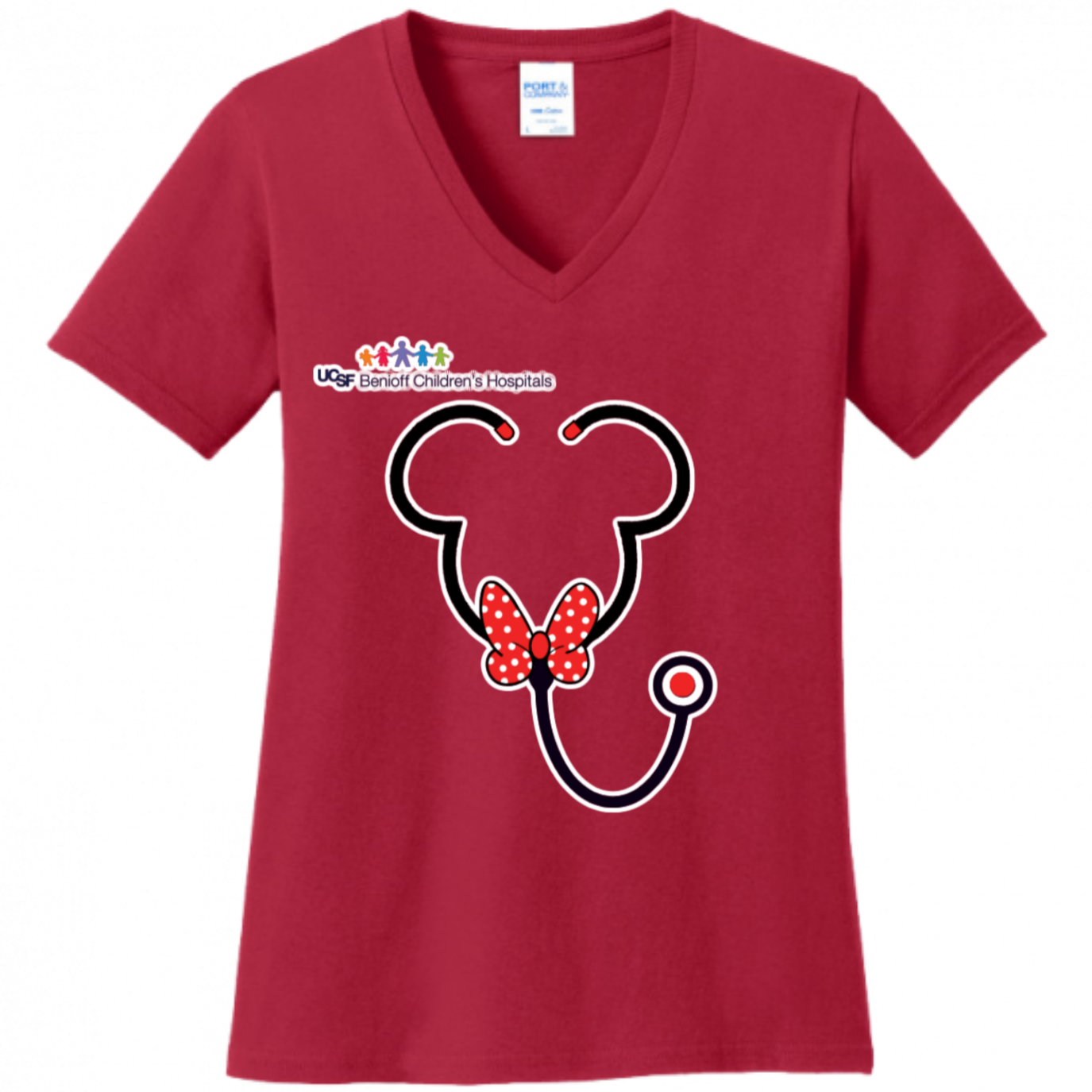 UCSF Minnie Mouse Stethoscope Women's Shirt