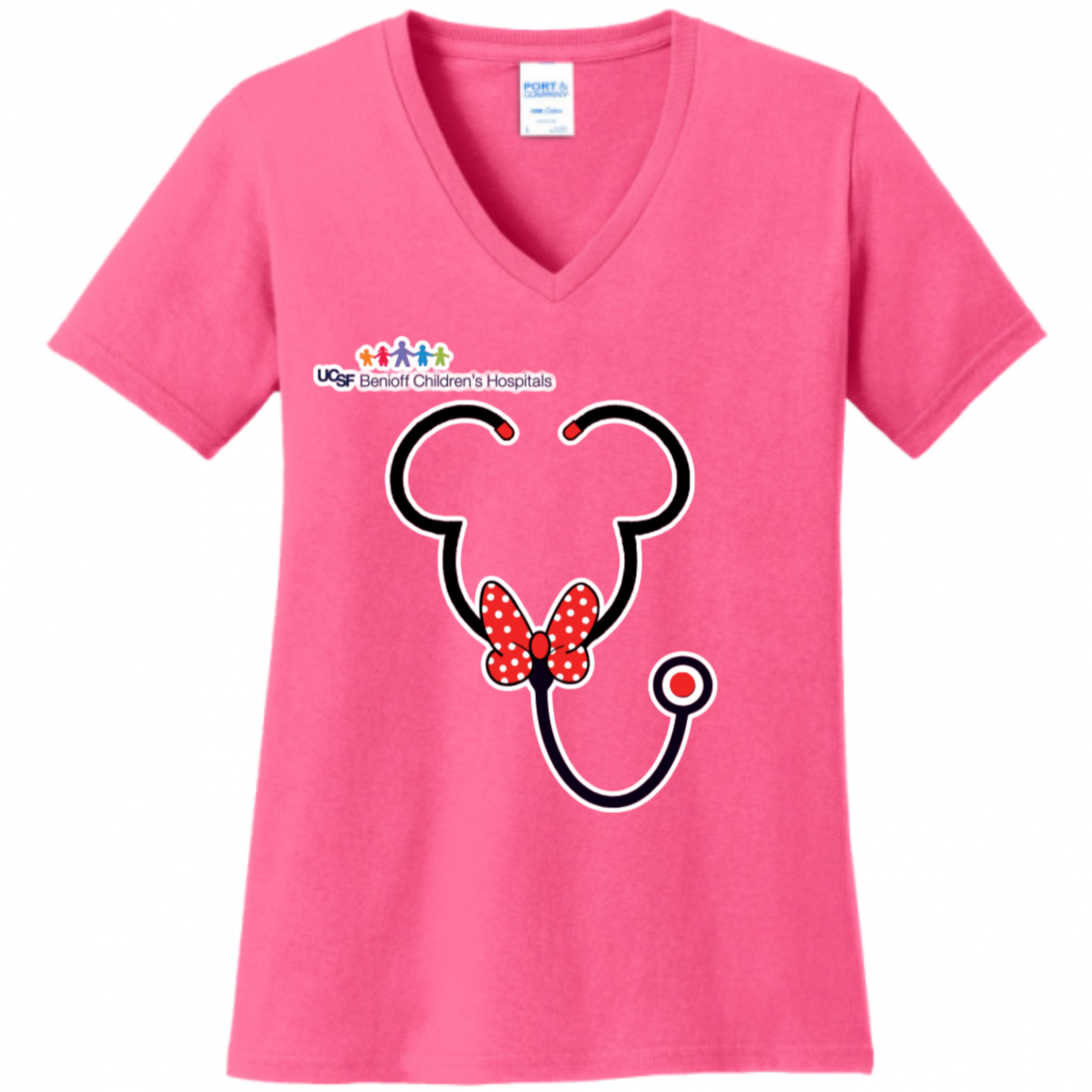 UCSF Minnie Mouse Stethoscope Women's Shirt