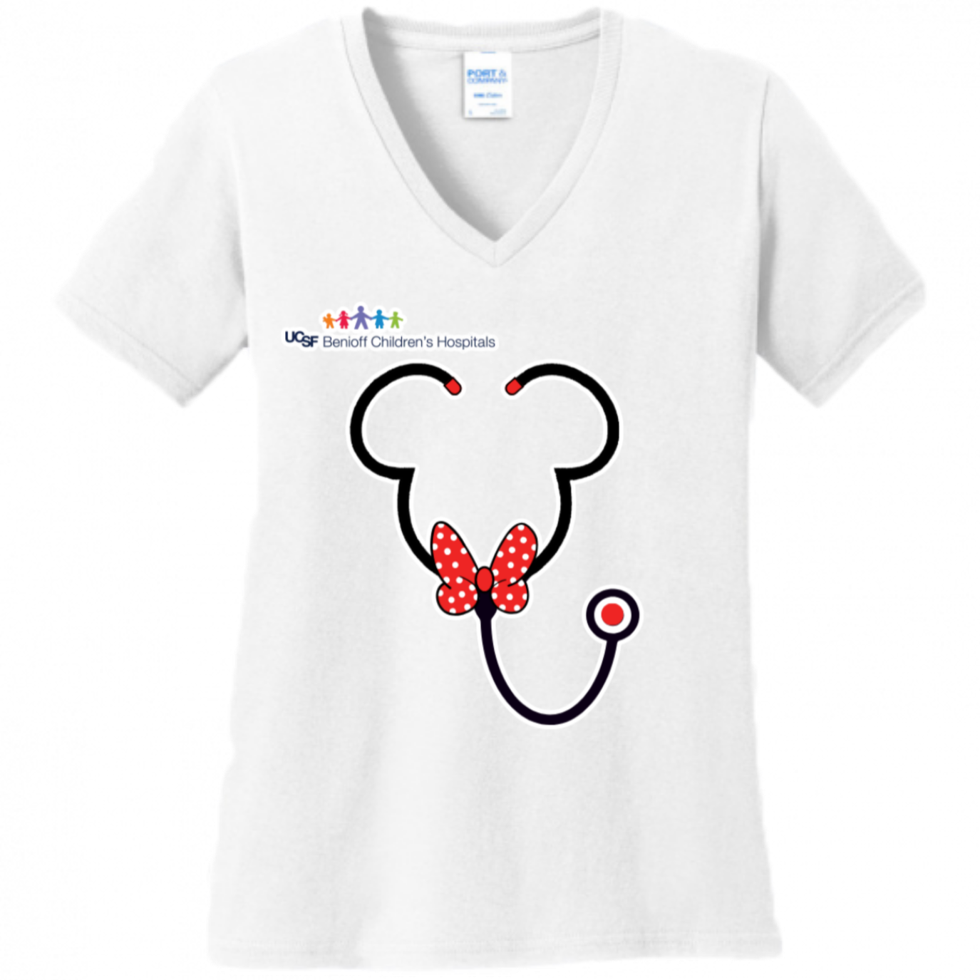 UCSF Minnie Mouse Stethoscope Women's Shirt