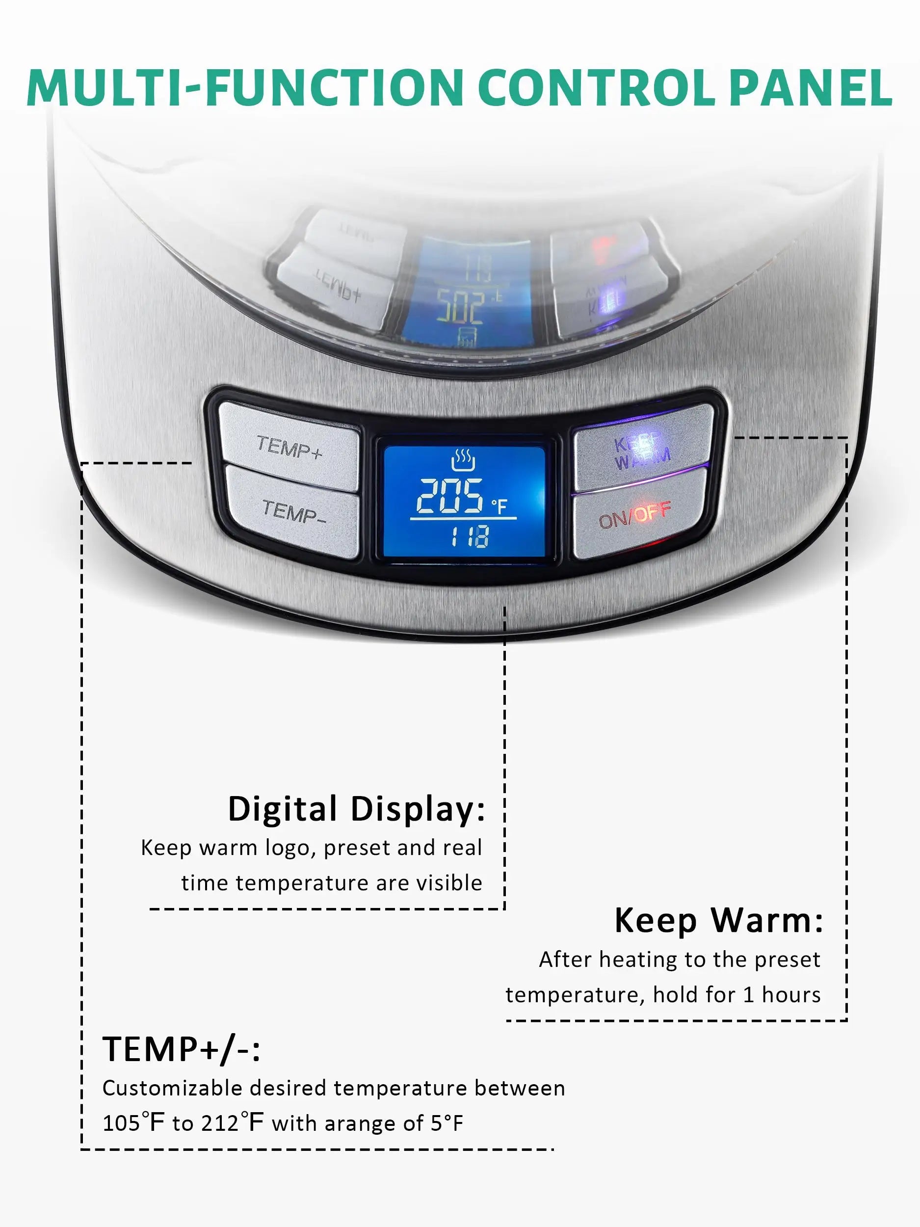 CACHOO Electric Kettle with Temperature Control